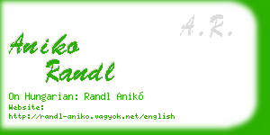 aniko randl business card